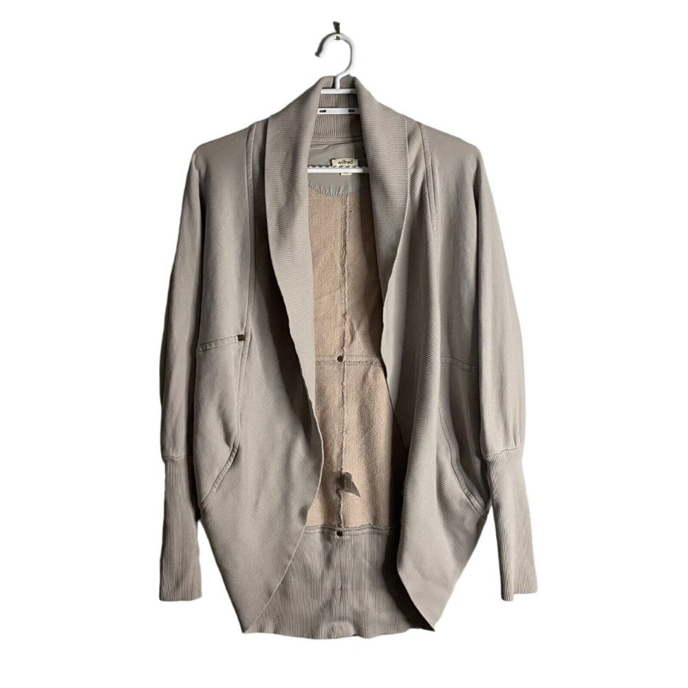 Wilfred Women's Diderot Cocoon Ribbed Sweater Cardigan Sz